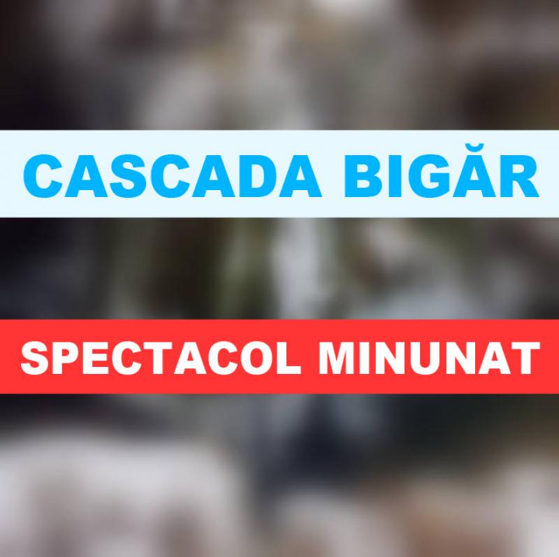 Natura face spectacol! Cascada Bigăr a înghețat și oferă vizitatorilor un peisaj minunat!!!