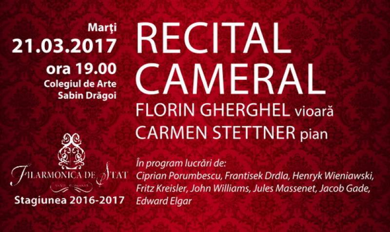 Maestrul Florin Gherghel și pianista Carmen Stettner vă propun un romantic recital cameral