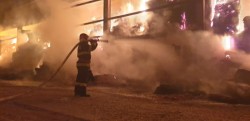 Incendiu la o hală de productie peleți în cartierul Gai