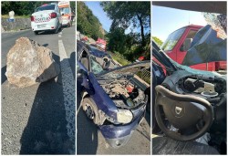 Accident stupid și deosebit de grav provocat de un bolovan la Gurahonț. Victima ...