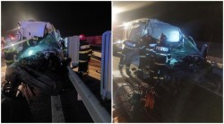 Accident cu victime, dintre care una încarcerată, pe autostradă între Arad ș ...