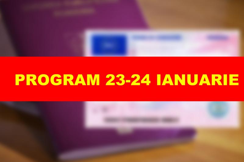 Programul Serviciilor Publice Comunitare în perioada 23-24 ianuarie 2017
