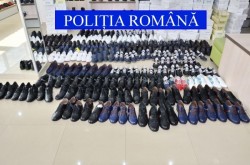 Peste 2.100 perechi de pantofi, fără acte de proveniență, confiscaţi în Vladimirescu