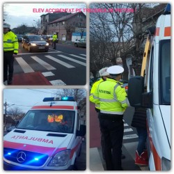 (Foto/Video) Elev accidentat pe trecerea de pietoni în Arad ! 