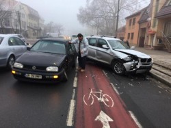 Accident între un BMW şi un  VW în Grădişte