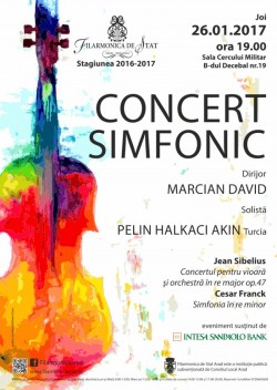 Concert pentru vioară și orchestră de Sibelius la Filarmonica Arad