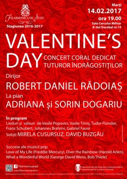 Concert dedicat sărbătorii Sfântului Valentin la Filarmonica din Arad