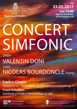 Concert simfonic, cu lucrări de Chopin și Schubert