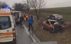 Grav accident rutier pe DN 69 pe drumul ce leagă Aradul de Timişoara (Galerie FOTO)

