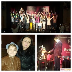 ( GALERIE FOTO ) Show extraordinar sâmbătă dimineața la Arad, cu Magicianul Robert Tudor, de la Vocea României Junior !