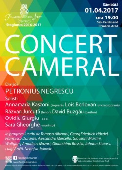 Sâmbătă, concert cameral, în Sala Regele Ferdinand

