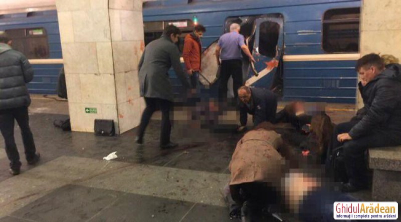 BREAKING NEWS| Două explozii la metroul din Sankt-Petersburg. Cel puțin 10 oameni au murit !