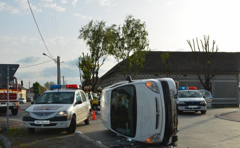 Accident spectaculos în Pecica, luni seara !