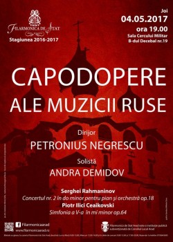 CAPODOPERE ALE MUZICII RUSE LA FILARMONICA ARAD

