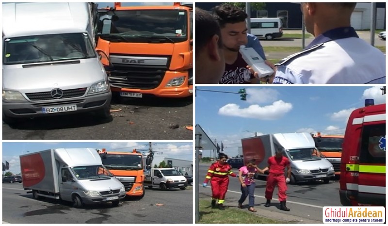 Accident în Micălaca, la ieşirea pe DN7