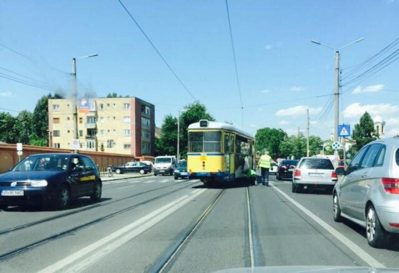 Tramvai sărit de pe sine în Grădişte