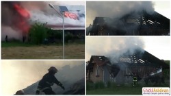 Incendiu într-un cartier din Arad, o casă a ars în întregime lovită de un fulger! (Galerie FOTO)

