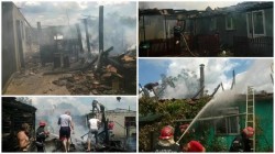 Un incendiu a distrus două case în satul Dud, comuna Tîrnova