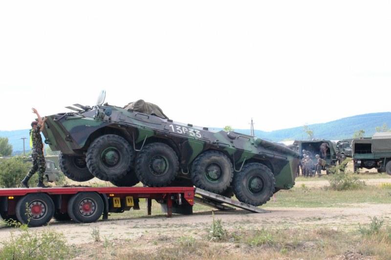 Debarcarea tehnicii Batalionului191 Infanterie in poligonul din Ungaria (Foto/Video)