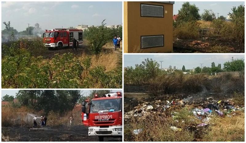 Breaking News: Pericol evitat la timp de pompierii arădeni! Flăcările s-au apropiat periculos de un depozit de combustibil!