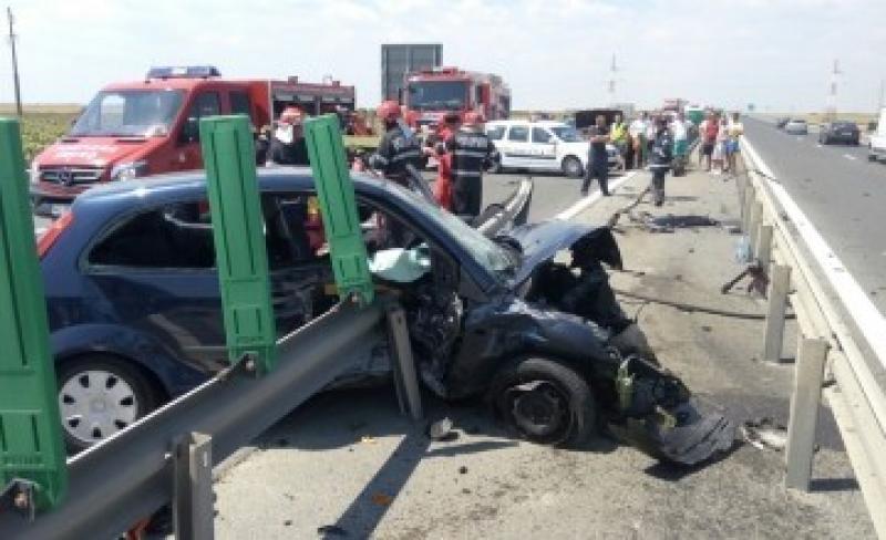 ACCIDENT pe Autostrada Soarelui ! O persoana încarcerată