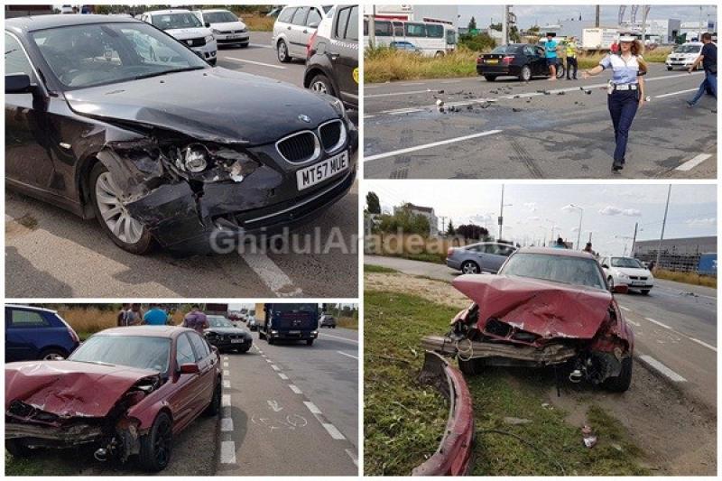 FOTO+VIDEO- Două BMW-uri s-au ciocnit violent în față la RAR !