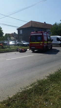 Motociclist accidentat pe centura Aradului !
