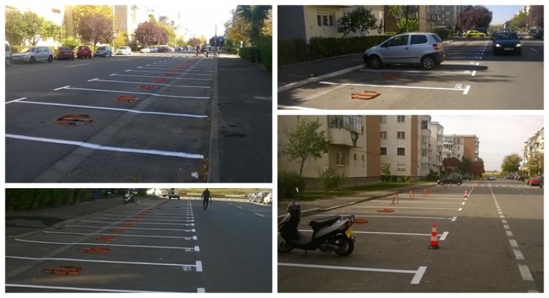 Primăria Arad a demarat acţiunea de refacere a marcajelor locurilor de parcare în cartierele din municipiu