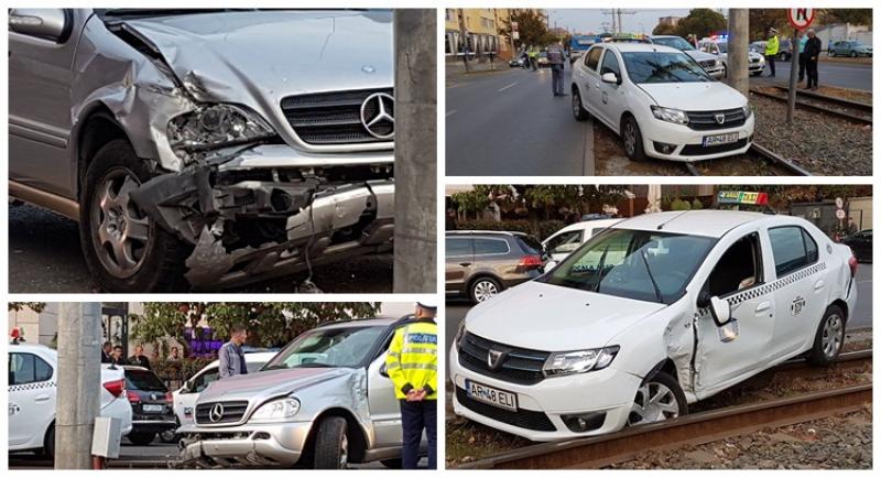 Accident la Atrium Mall, circulaţia tramvaielor oprită 40 de minute