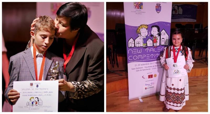 Doi copii talentaţi din Arad, premiaţi la Festivalul New Talent Competiţion Timişoara