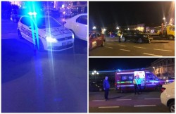 Urmăriri în trafic, pistoale, cătuşe, accident şi răniţi pe străzile Aradului! Un şofer de 19 ani a făcut prăpăd în spatele Teatrului Ioan Slavici!