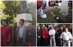 Momente emoționante la dezvelirea bustului celui care a fost Mihai Botez , părintele judo-ului din România 