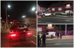 Accident în lanţ pe Strada Cocorilor! Trei maşini distruse de o şoferiţă la volanul unui BMW