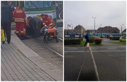 Un vârstnic a fost lovit de tramvai în zona gării