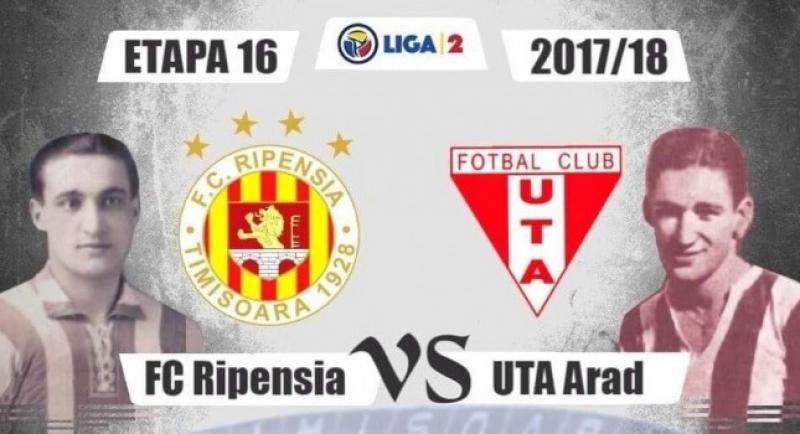 Duel indecis pe Dan Păltinişanu! Ripensia Timişoara- UTA Arad 1- 1