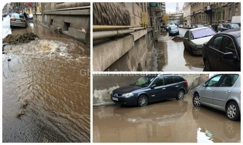 Dorel muncește de zor şi inundă Bulevardul Decebal