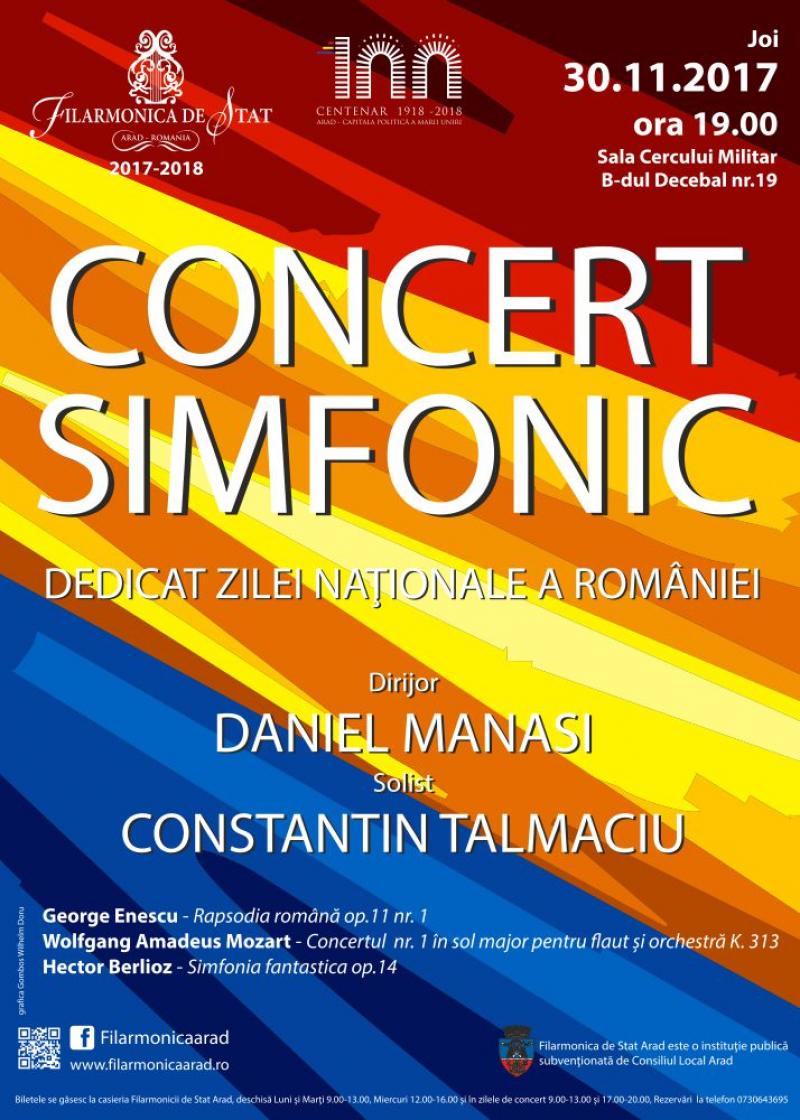 Concert dedicat Zilei Naționale a României la Filarmonica din Arad