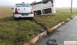 Ceața și neatenția au fost cauzele unui accident rutier, produs vineri dimineața la ieșirea din Arad spre Zădăreni