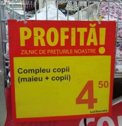 IMAGINI haioase cu etichetele de preţ din supermarketurile româneşti 
