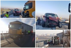 Accident rutier la ieşirea de pe Autostrada A1 în dreptul Aeroportului Internaţional Arad