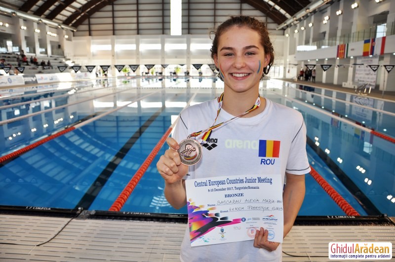 Arădeanca Alexia Bascarau, nou record personal, medaliat cu bronz în cadrul Campionatului Ţărilor Central Europene la Nataţie