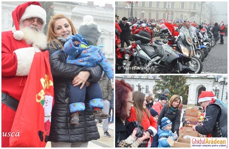 La Arad, Moş Crăciun a venit pe motocicletă!