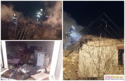 O familie din Turnu a rămas pe străzi după ce locuinţa le-a fost mistuită de un incendiu