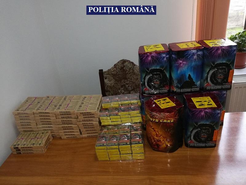 Artificii confiscate de polițiștii arădeni