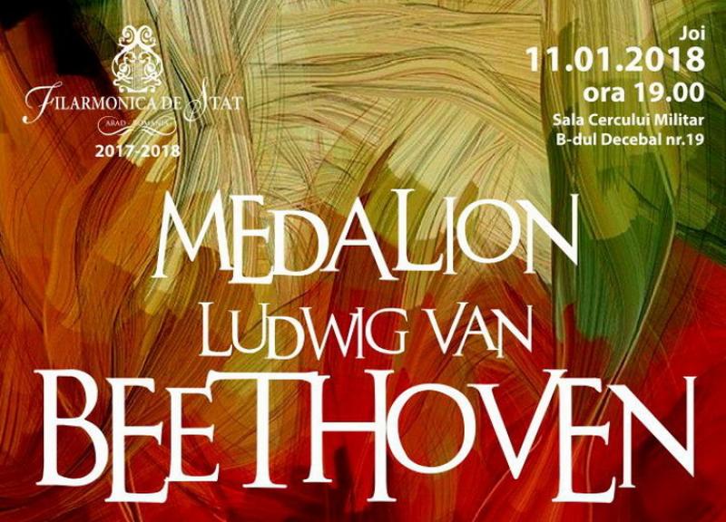 Medalion Ludwig Van Beethoven la Filarmonica din Arad