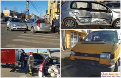 ACCIDENT rutier cu trei autoturisme implicate, pe strada Pădurii! Unul dintre şoferi a părăsit locul faptei