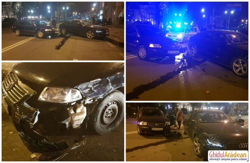 Circulaţie blocată la Podgoria, din cauza unei „întâlniri” nefericite între două şoferiţe