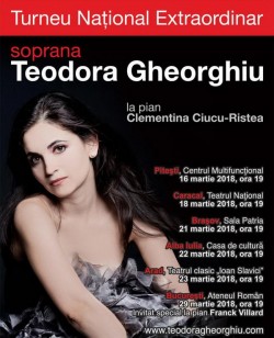 Soprana Teodora Gheorghiu – concert extraordinar la Arad