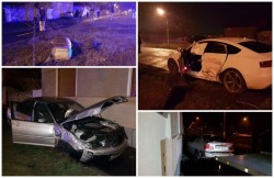 Accident spectaculos pe strada Steagului, în noaptea de marţi spre miercuri! Două persoane au ajuns la spital!