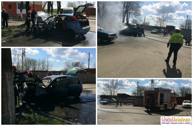 Autoturism cuprins de flăcări pe strada Vaslui din cartierul Micălaca! 